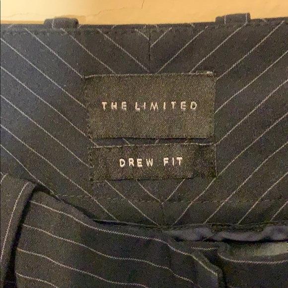 Navy pinstripe wide leg pants The Limited, 8 - Picture 3 of 3